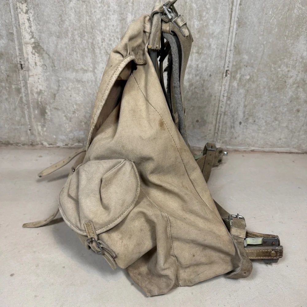 Vintage 60s Bergans Original Oslo Norway External Frame Canvas Rucksack Backpack